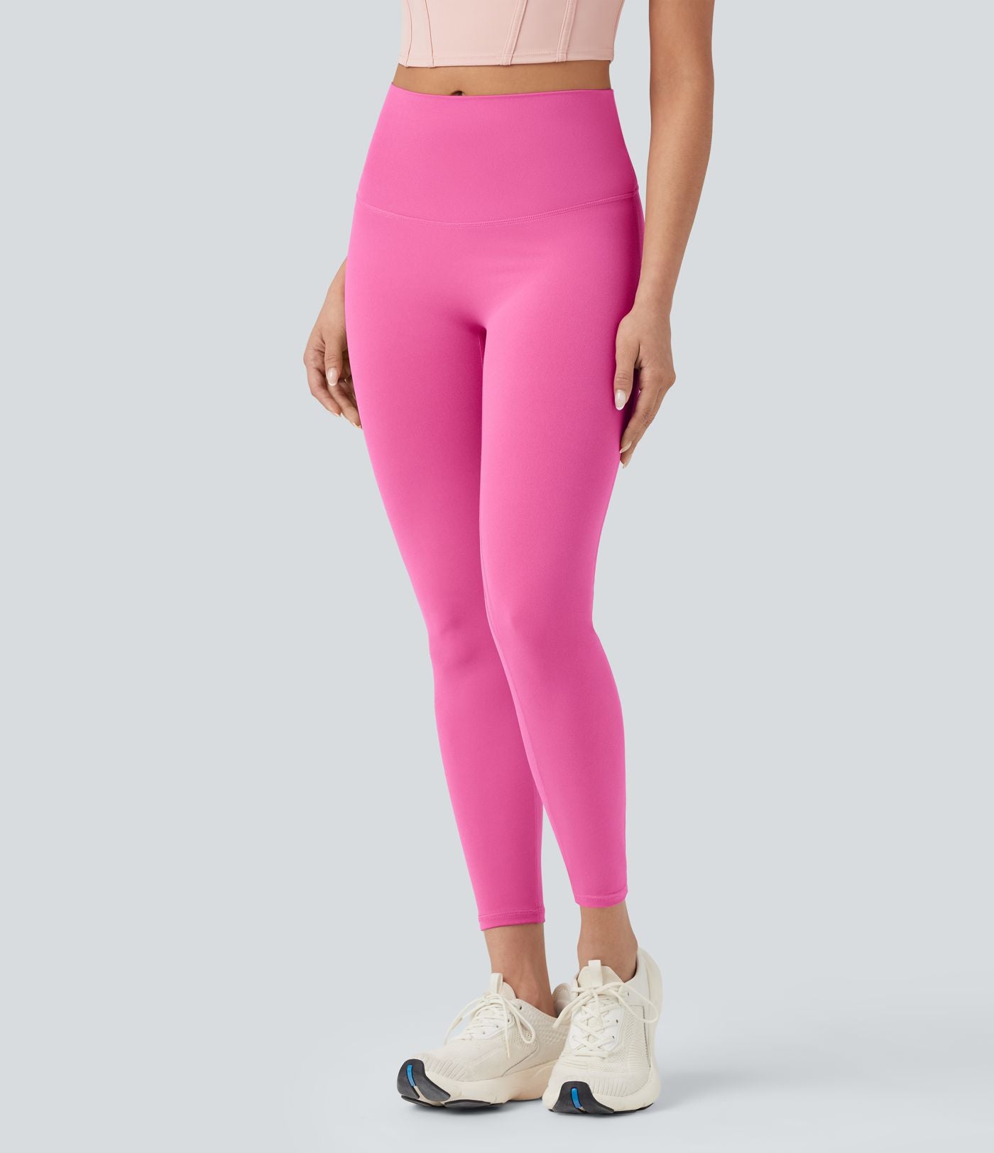 Legging yoga 7/8 SoftlyZero™ taille haute froncé avec lien dos - UPF50+