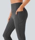 Pantalon de yoga à coupe bootcut gainant galbant taille haute avec effet scrunch et poches Halara UltraSculpt™