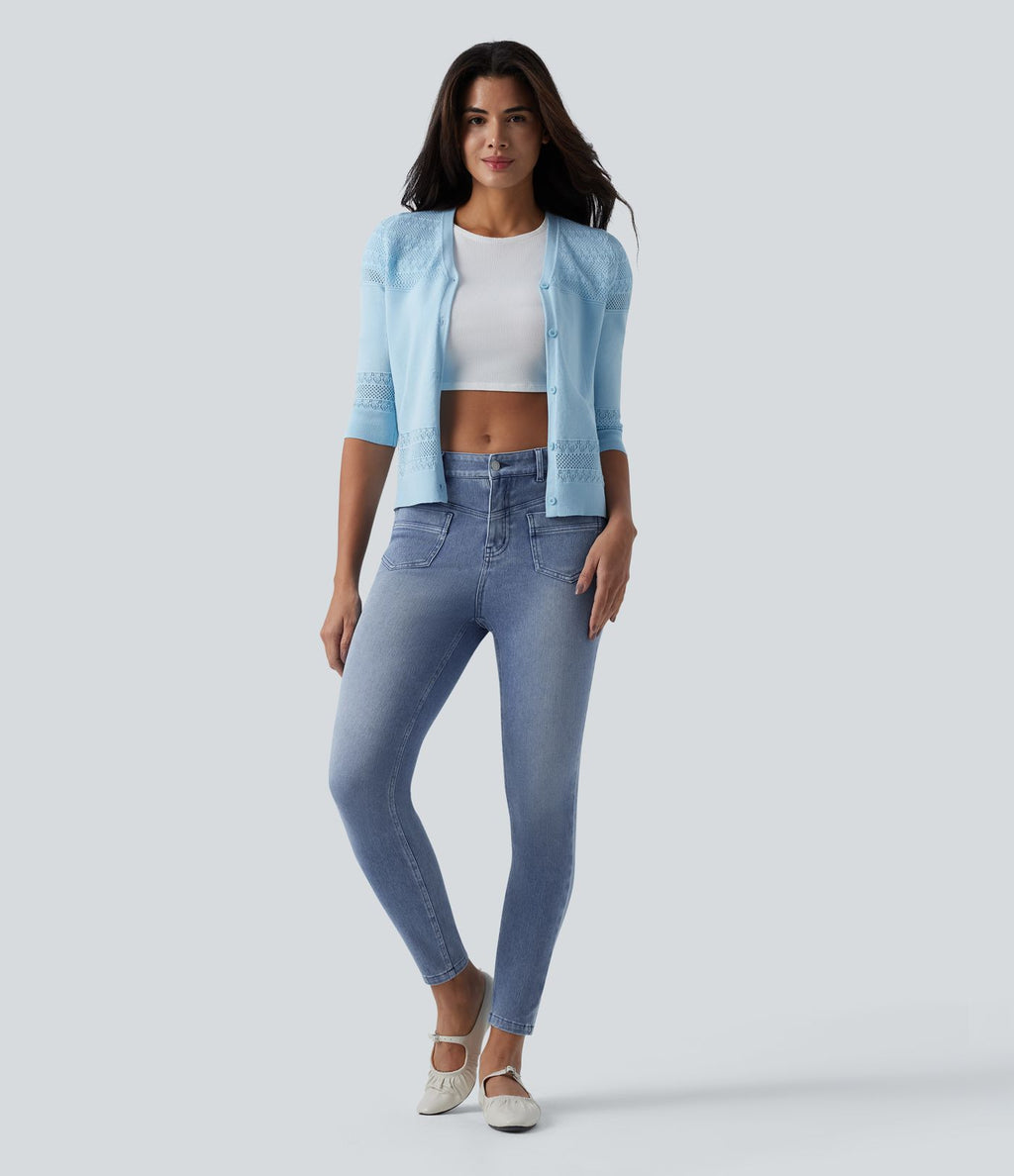 Jean Halara Flex™ skinny décontracté taille mi-haute avec poches