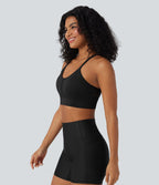 Brassière de sport yoga maintien léger col U ajouré OneForm Seamless Flow