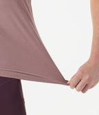 Débardeur de yoga col V avec ourlet asymétrique et fronces latérales