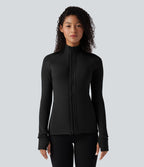 Veste polaire PuffFlex 3-en-1 à col montant et manches longues avec passe-pouces et gilet matelassé avec poches