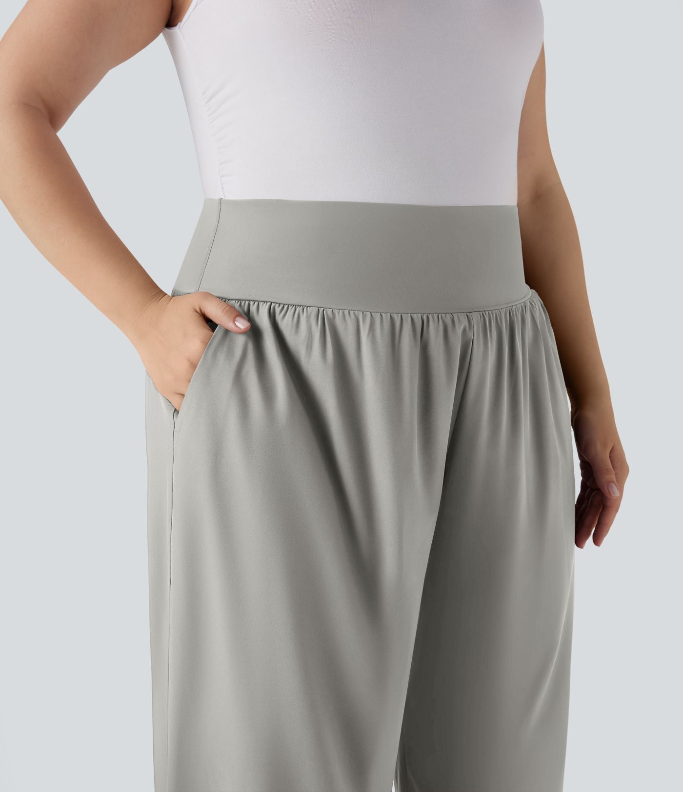 Pantalon tailleur gainant taille haute avec poches Halara Flex™