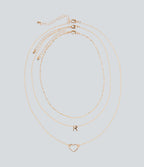 Ensemble de colliers pendentifs lettre + cœur