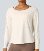 Top de sport yoga SoftlyZero™ Airy 2-en-1 découpe au dos toucher frais