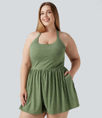 Combishort grande taille avec coussinets amovibles, poches et design accès facile Easy Peasy