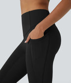 Legging 7/8 de yoga Softlyzero™ thermique taille haute avec poches latérales