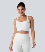 Brassière de sport yoga soutien souple dos nageur à bretelles croisées bonnets A-C