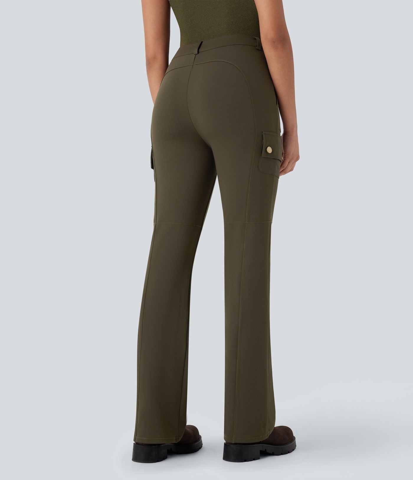 Pantalon cargo bootcut randonnée taille moyenne DayStretch avec poches