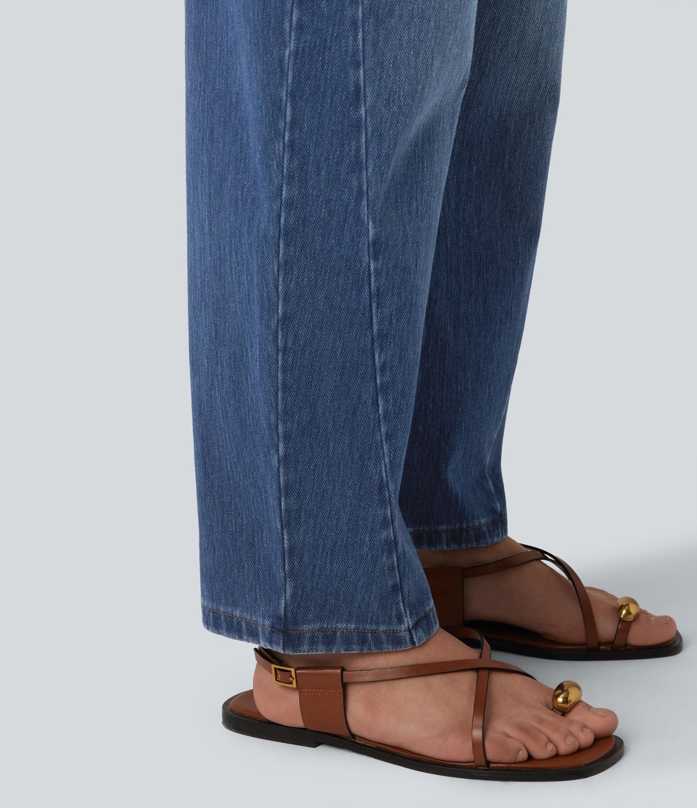 Jean Barrel 7/8 Halara Flex™ casual taille basse jambes tonneau avec poches