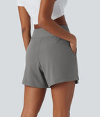 Short de travail large taille haute DayStretch avec poches