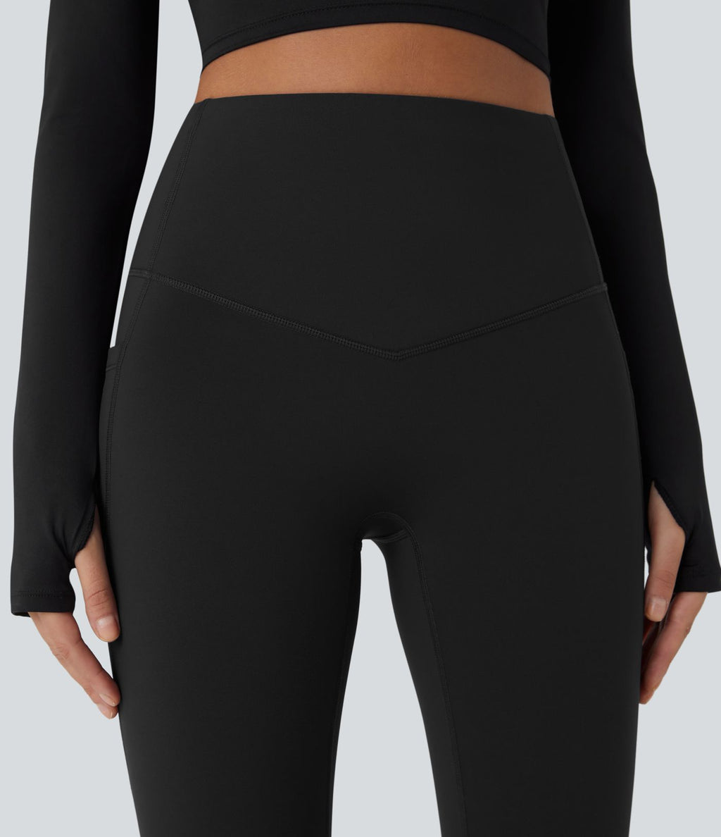 Legging de sport taille haute gainant et thermique Softlyzero™ avec poches