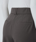 Pantalon tailleur Halara Flex™ fuselé uni, taille haute, avec poches