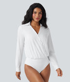 Body chemise de travail Breezeful™ col V manches longues séchage rapide
