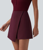 Jupe-short mini tailleur taille haute infroissable longueur rallongée