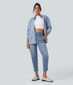 Jean 7/8 Halara Flex™ taille haute avec poches