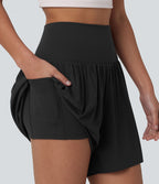 Short de running 2-en-1 taille haute 12,5 cm avec poches