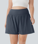 Short tailleur 2-en-1 Cool Touch yoga taille très haute Softlyzero™ Airy grande taille 17,5 cm avec poches