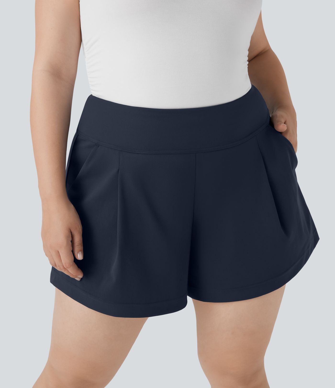 Short de travail grande taille taille haute DayStretch avec poches