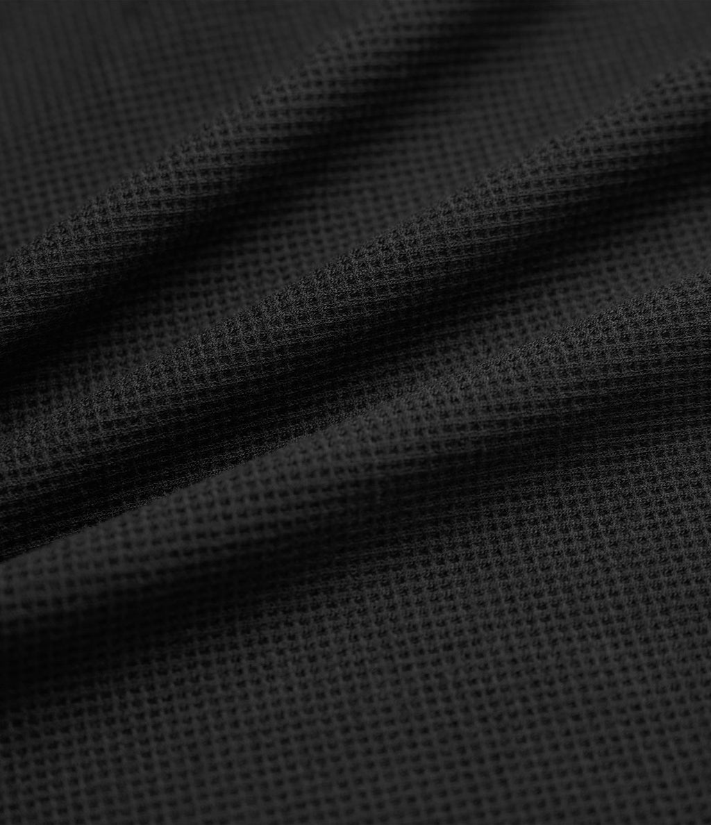 Sweat-shirt à capuche gaufré cordon de serrage manches longues ourlet arrondi avec poche