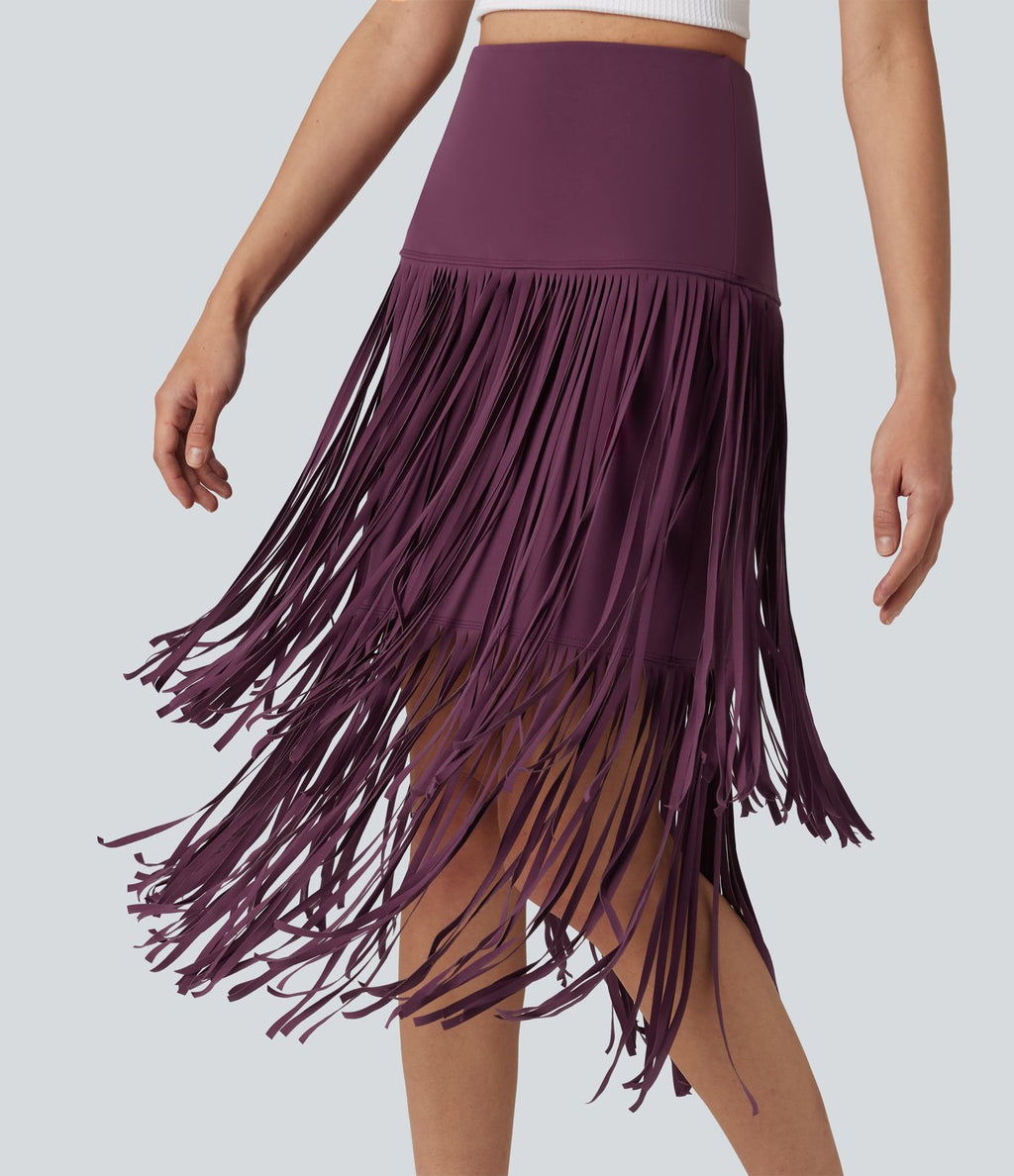 Jupe midi à franges taille haute Halara UltraSculpt™ Cool séchage rapide