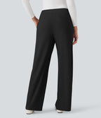 Pantalon tailleur baggy gaufré Halara Flex™ taille haute avec poches