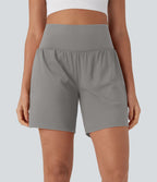 Short de yoga SoftlyZero™ Airy 2-en-1 taille très haute avec poches et effet frais InstantCool 17,5 cm