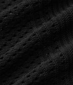 Pull resort col V manches chauve-souris courtes crochet