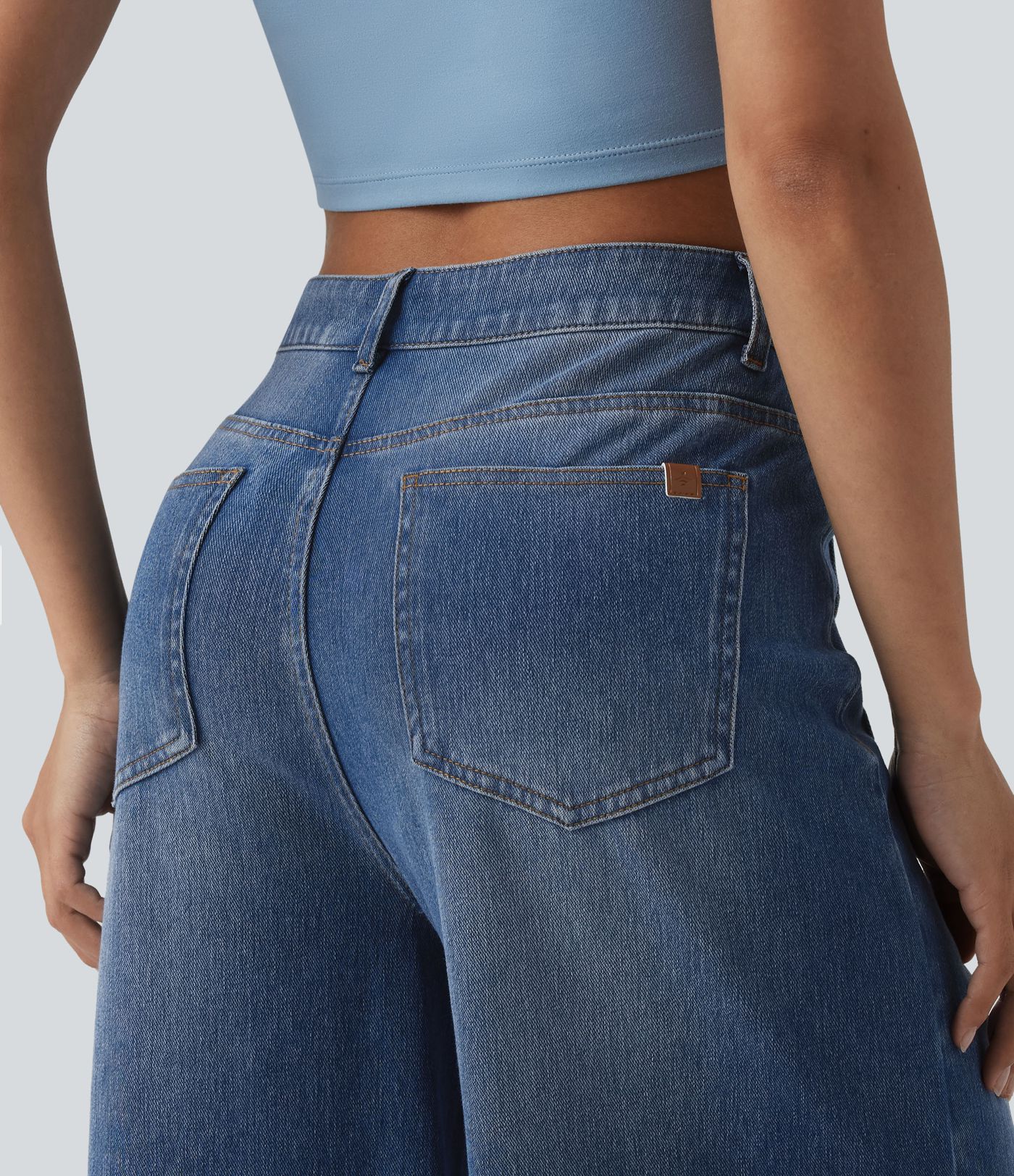 Jean ample Halara Flex™ casual taille mi-haute avec poches