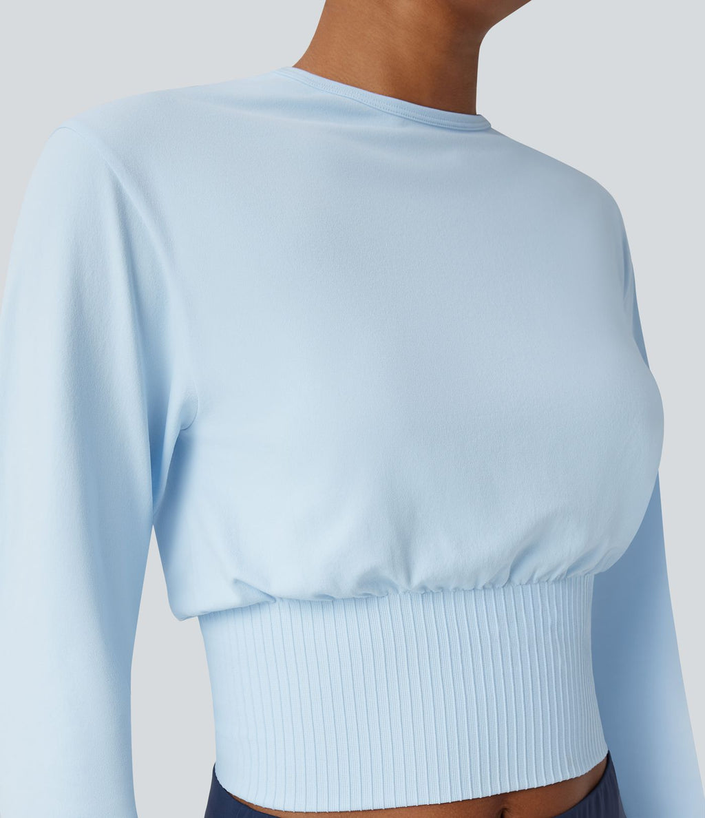 Haut de sport col rond à manches longues sans couture OneForm Seamless Flow