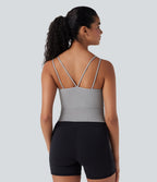 Débardeur running court dos en V bretelles doubles bonnets E-G sans couture OneForm Seamless Flow