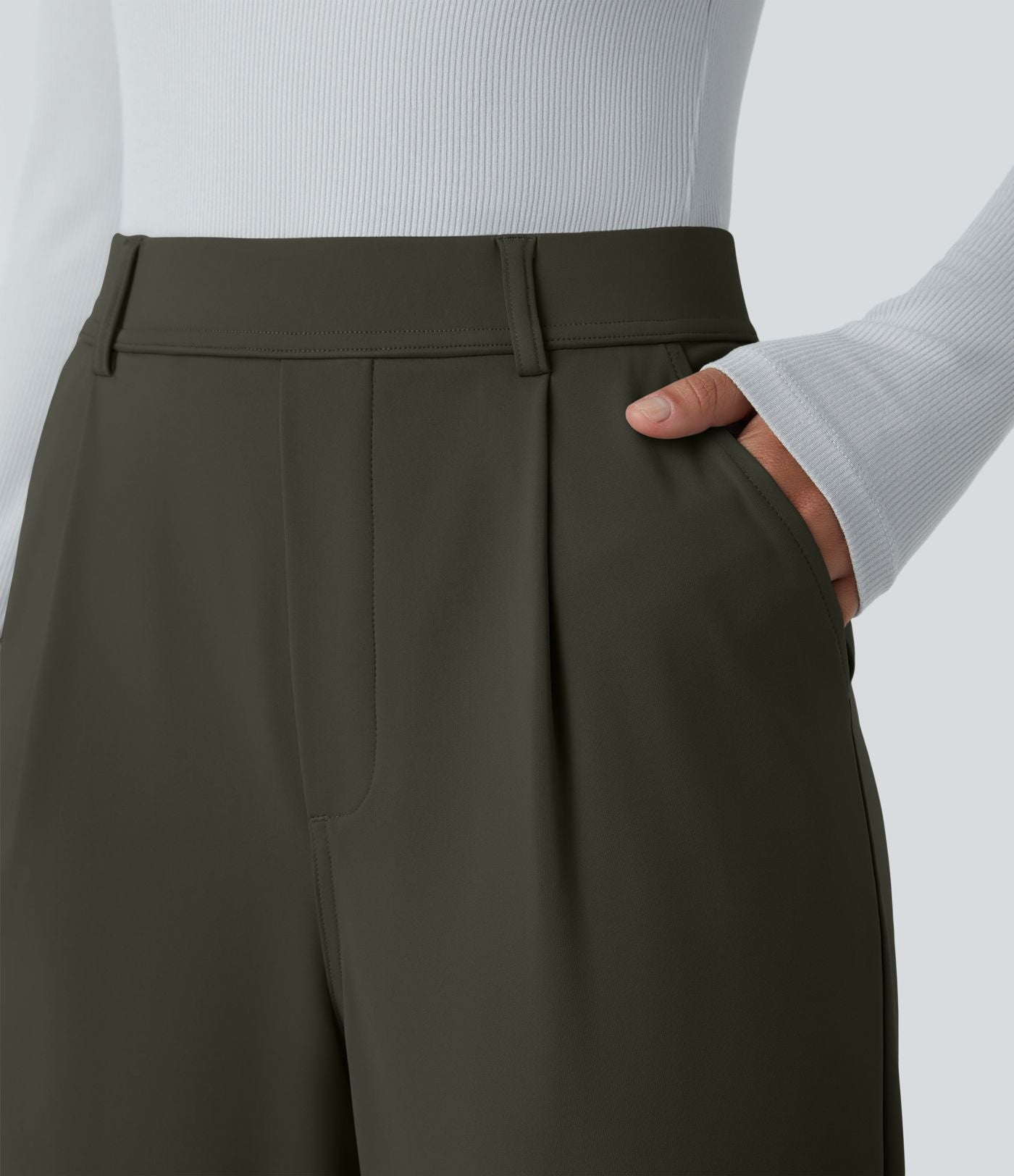 Pantalon tailleur évasé taille haute Halara Flex™ DayStretch avec poches
