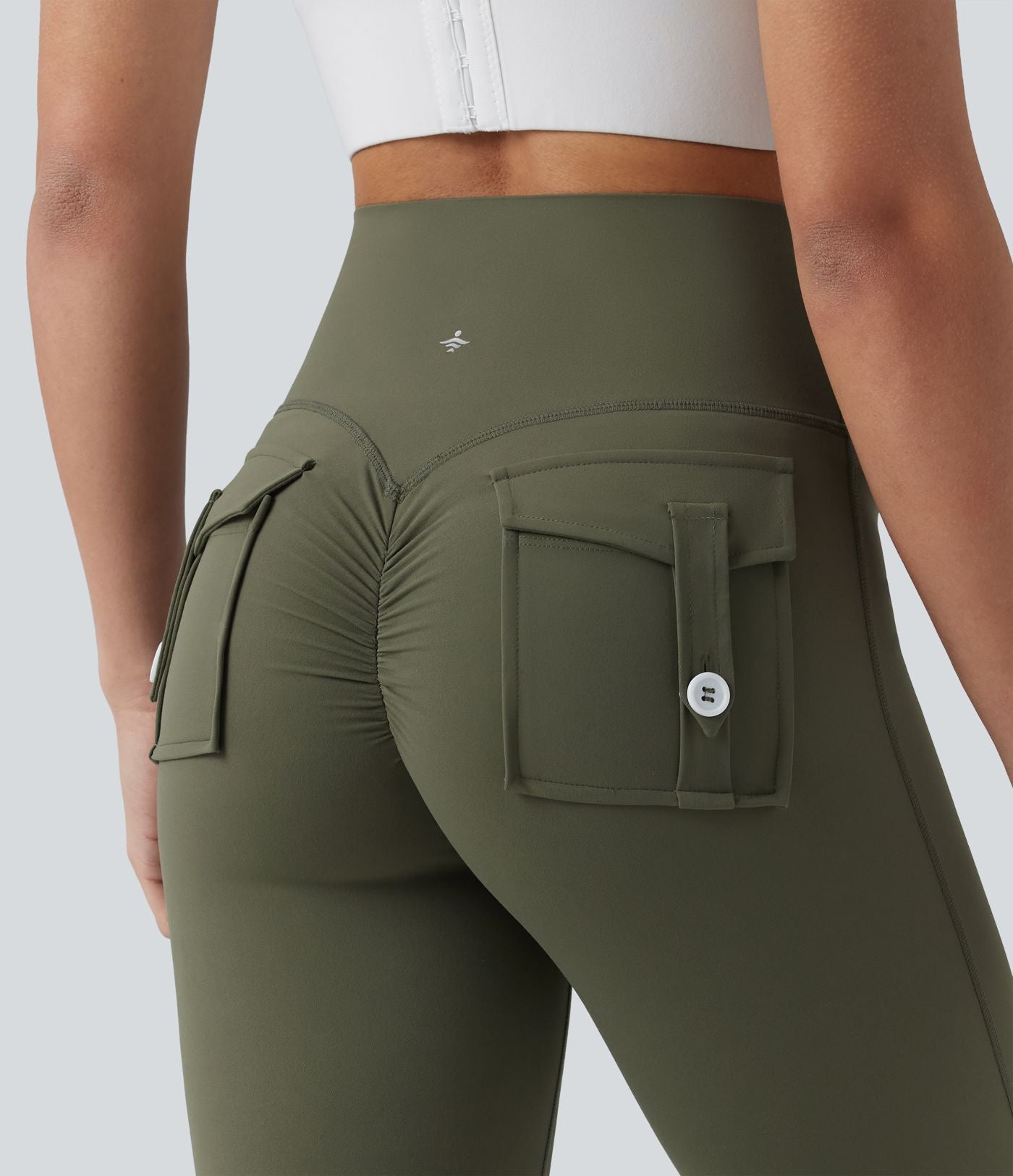 Halara UltraSculpt™ Legging de sport taille haute gainant froncé avec poches