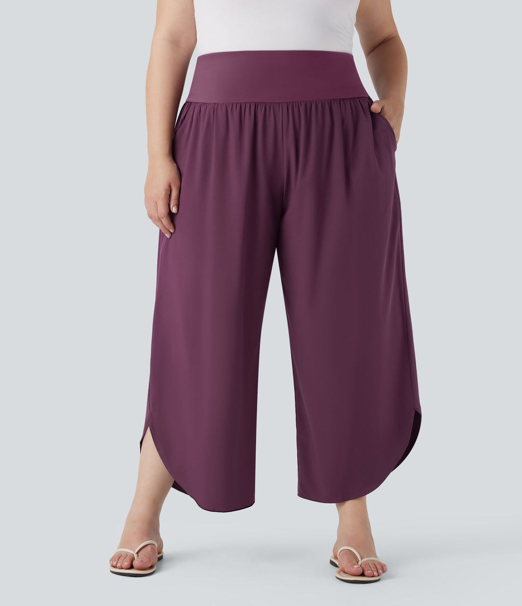 Pantalon tailleur gainant taille haute avec poches Halara Flex™