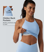 Débardeur de yoga SoftlyZero™ Airy dos nageur effet frais InstantCool avec brassière intégrée, poches, protection solaire UPF50+