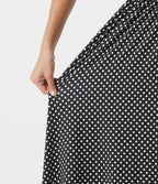 Robe nuisette midi fluide à pois avec lien à nouer à l’avant