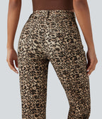 Jean Halara Flex™ coupe droite imprimé léopard taille haute avec poches