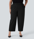 Pantalon de travail grande taille fuselé longueur cheville taille haute Halara Flex™ DayStretch avec poches
