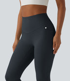 Legging taille haute gainant côtelé avec poches