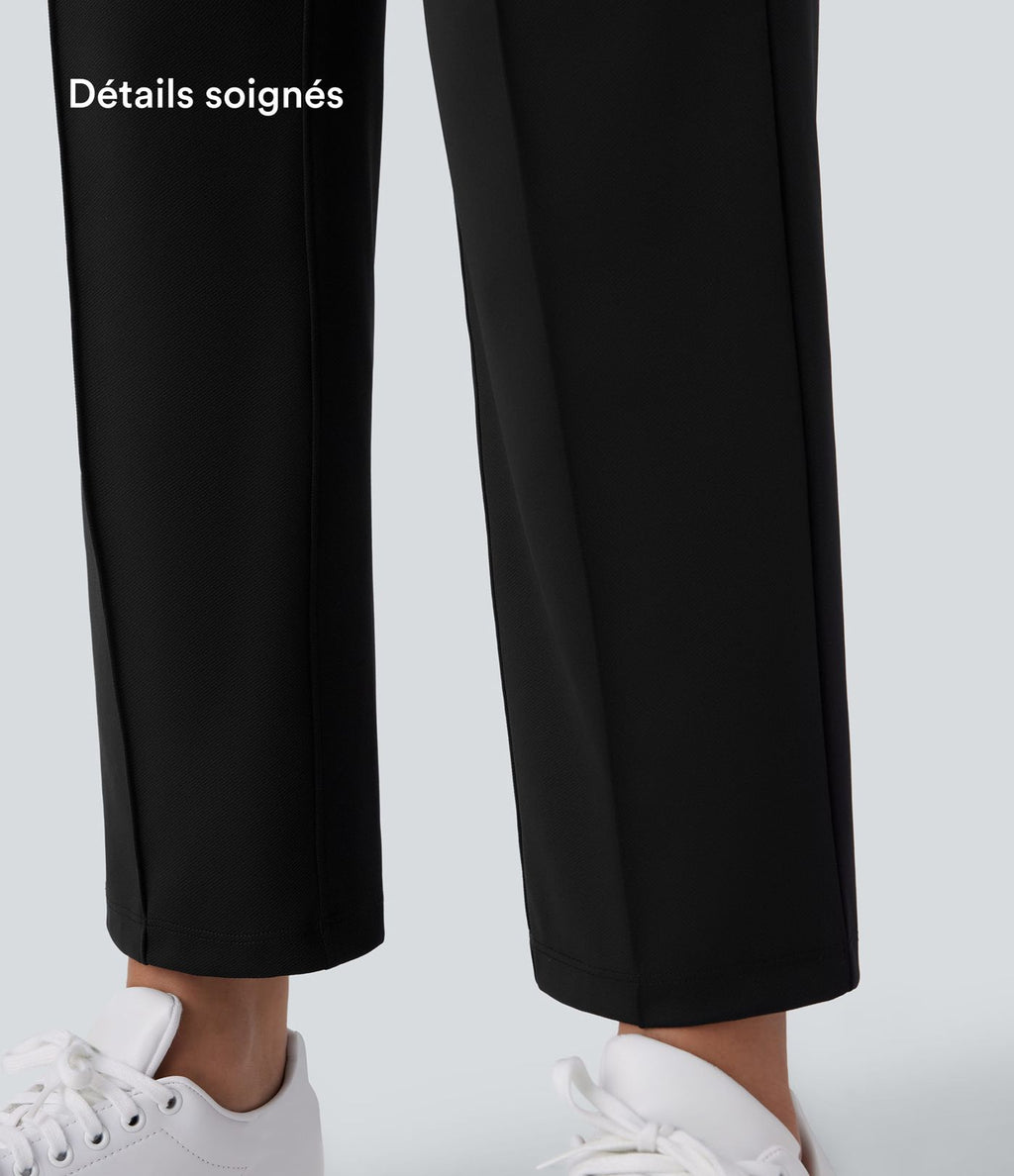 Pantalon de golf séchage rapide, taille mi-haute, avec poches et poche tee, UPF40+