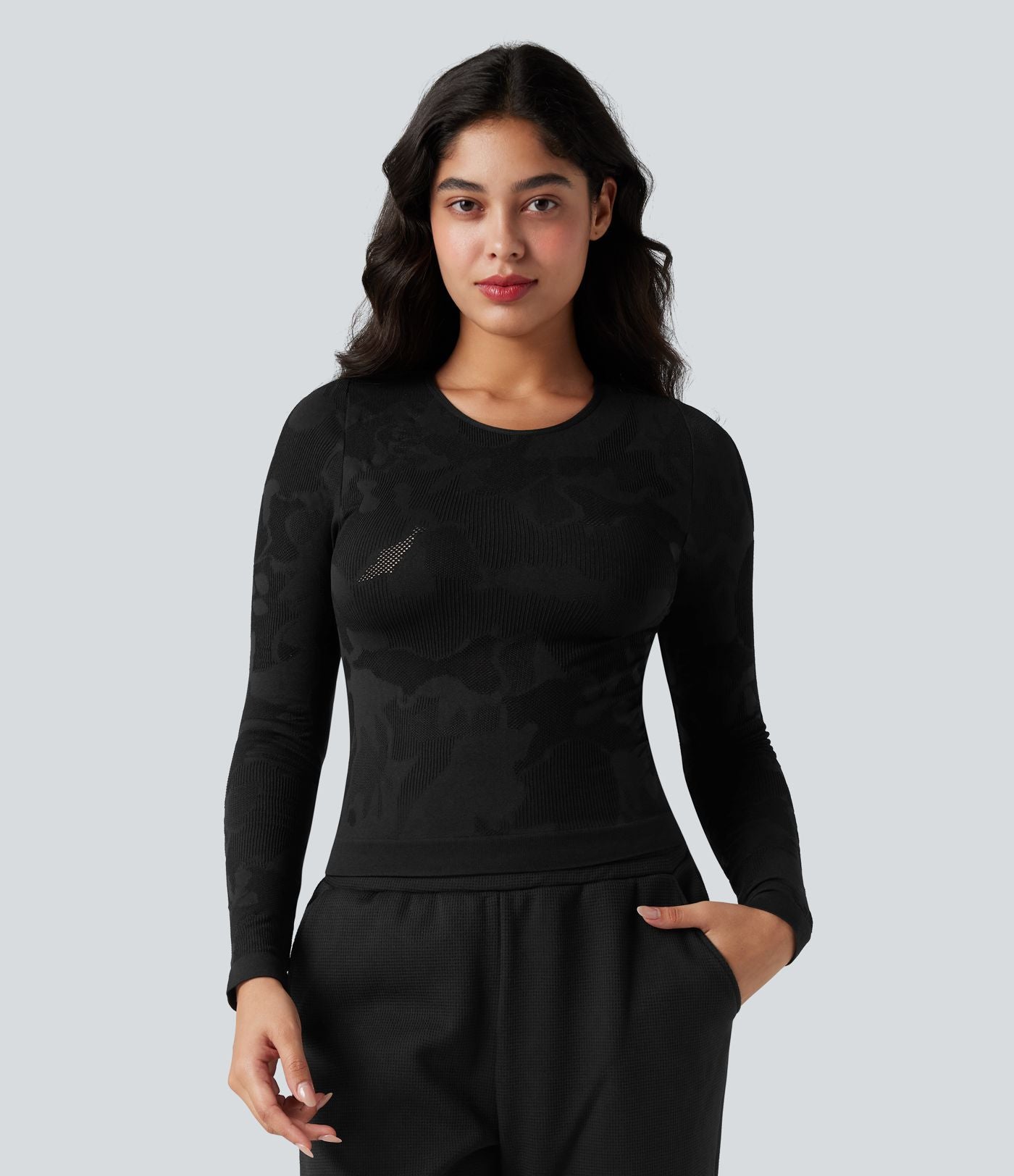 Haut de sport à manches longues sans couture OneForm Seamless Flow
