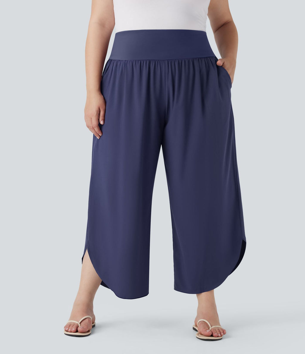 Pantalon tailleur gainant taille haute avec poches Halara Flex™