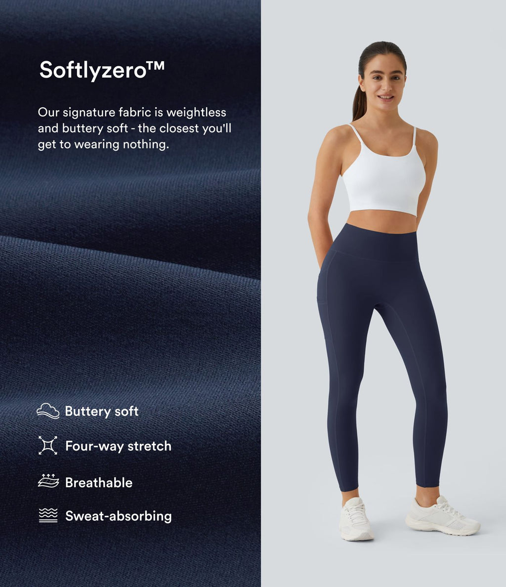 Softlyzero™ Legging Uni Taille Haute Doubles Poches - UPF50+