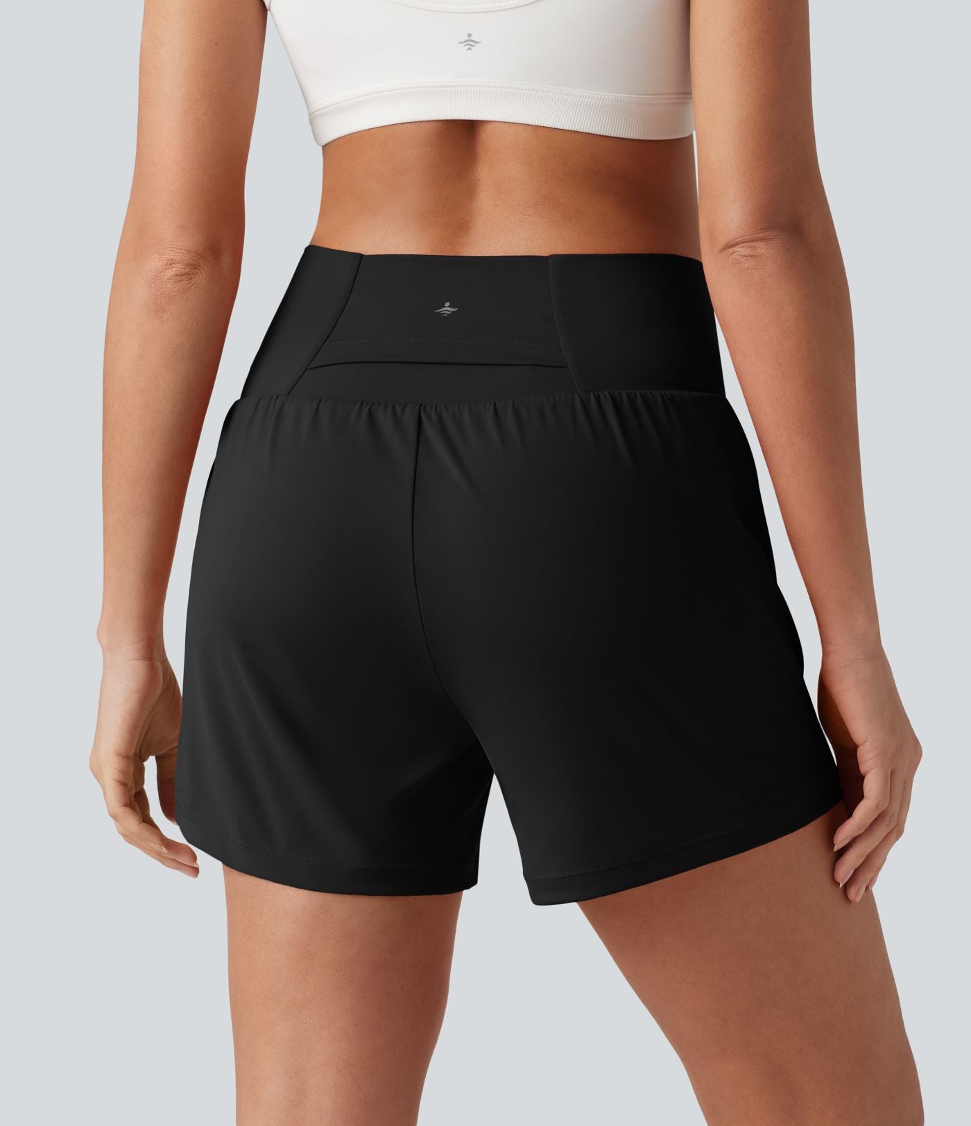 Short de yoga SoftlyZero™ Airy croisé taille haute 2-en-1 effet frais InstantCool 12,5 cm avec poches