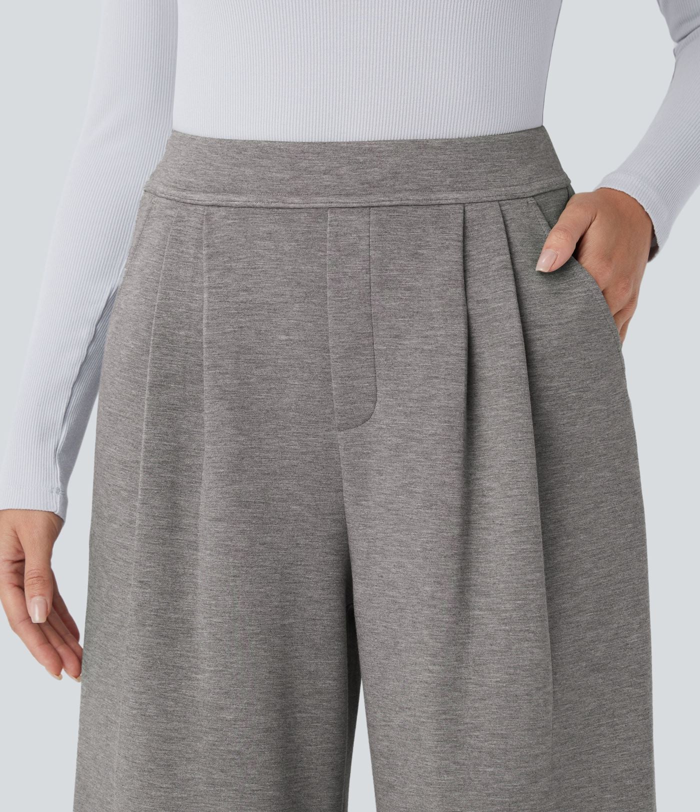 Pantalon de travail Halara Flex™ ample taille haute avec poches