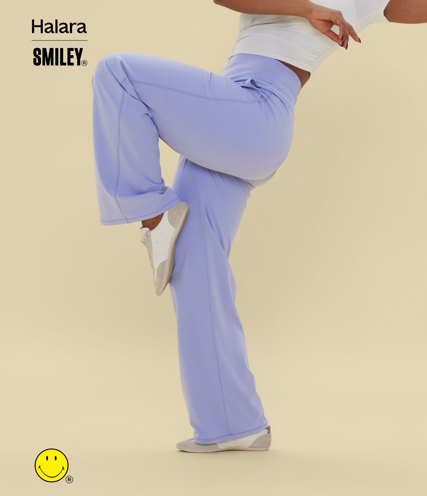Pantalon de yoga droit Halara X Smiley® Halara UltraSculpt™ taille haute ventre plat avec poches