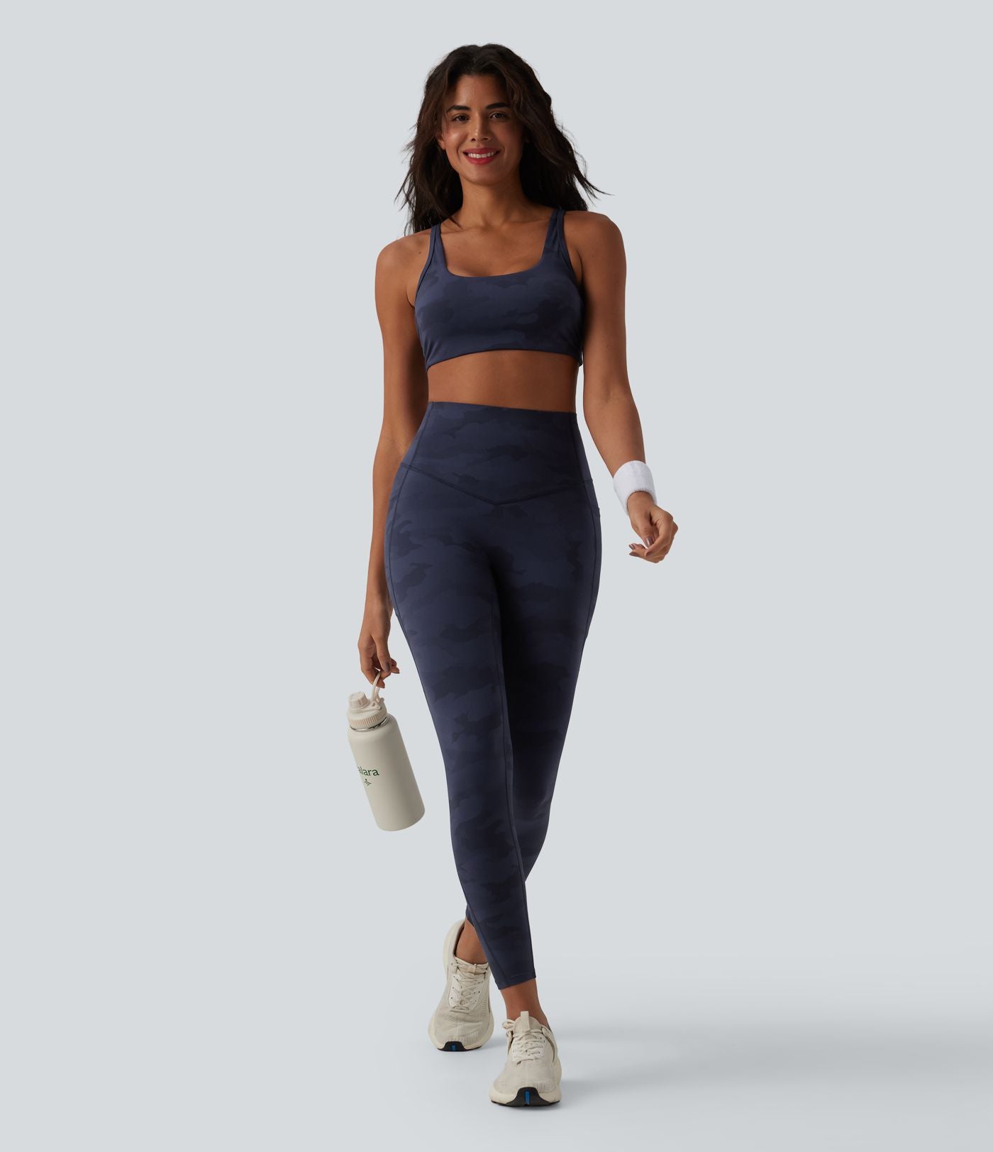 Legging de running Halara UltraSculpt™ gainant taille haute imprimé camouflage avec poches