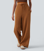 Pantalon casual SpacerTek™ coupe droite taille haute avec cordon de serrage et poches