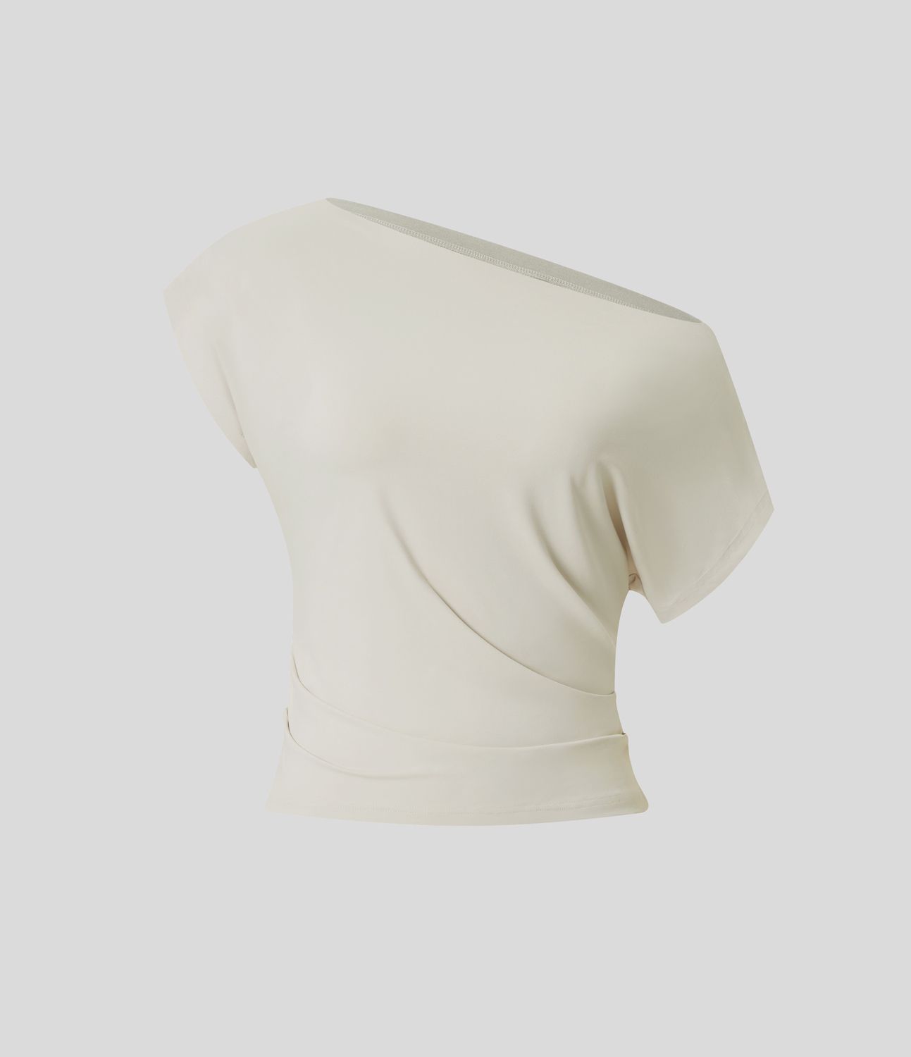Top Casual Épaules Dénudées Manches Courtes Ruchées
