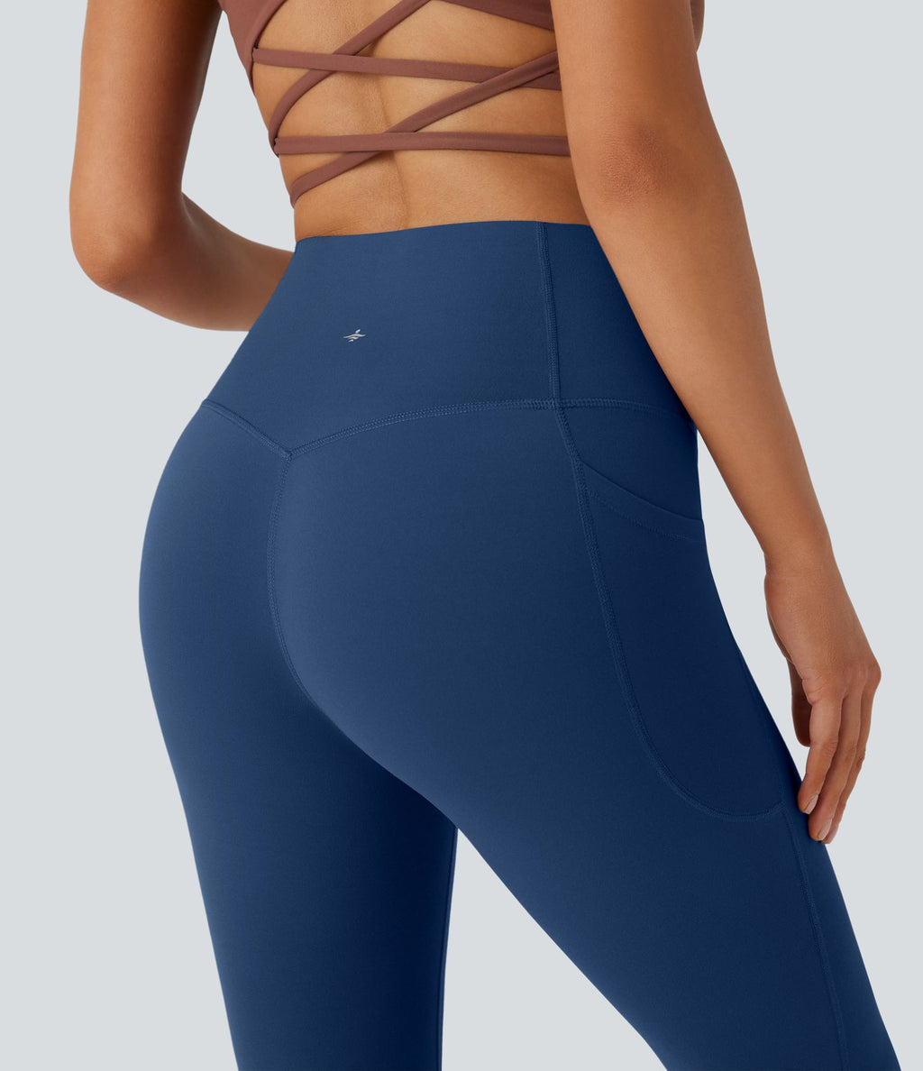 Pantalon de yoga à coupe bootcut gainant taille haute avec poches Halara UltraSculpt™